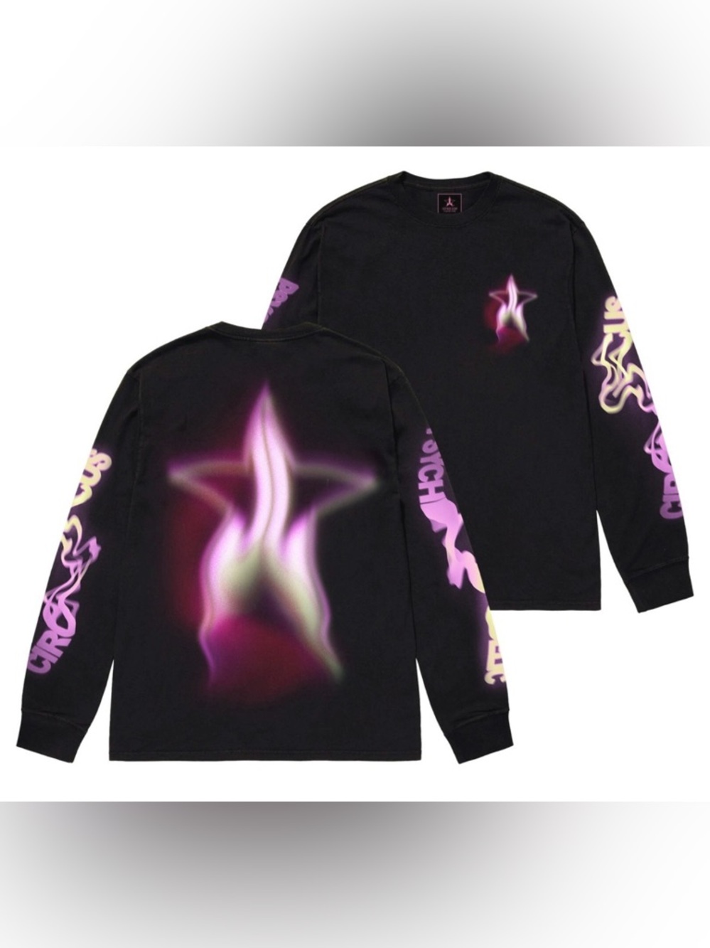 Jeffree Star Melt Long Sleeve T Shirt Double Sided Black Background Sz 4X
